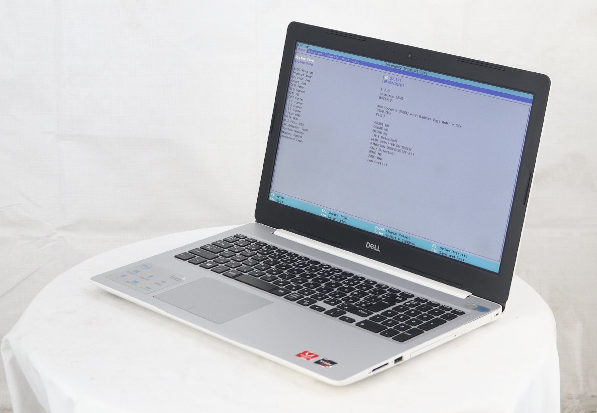 DELL Inspiron 5575 -　AMD Ryzen 5 2500U with Radeon Vega Mobile Gfx 2.00GHz 4GB 512GB(SSD)■一部保証品