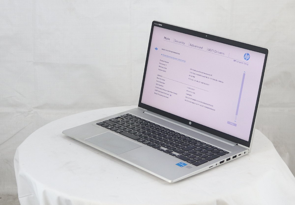 hp ProBook 450 G8 -　Core i3 1115G4 3.00GHz 8GB 128GB(SSD)■一部保証品