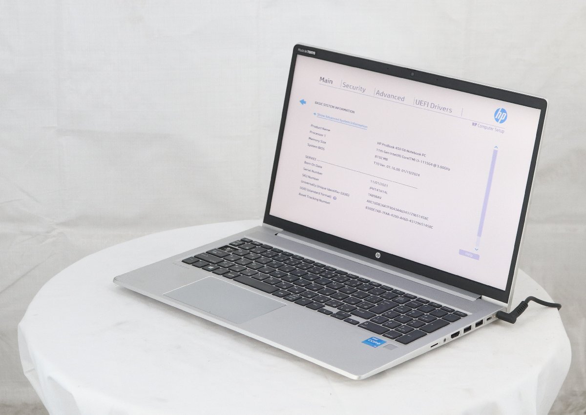hp ProBook 450 G8 -　Core i3 1115G4 3.00GHz 8GB 256GB(SSD)■一部保証品