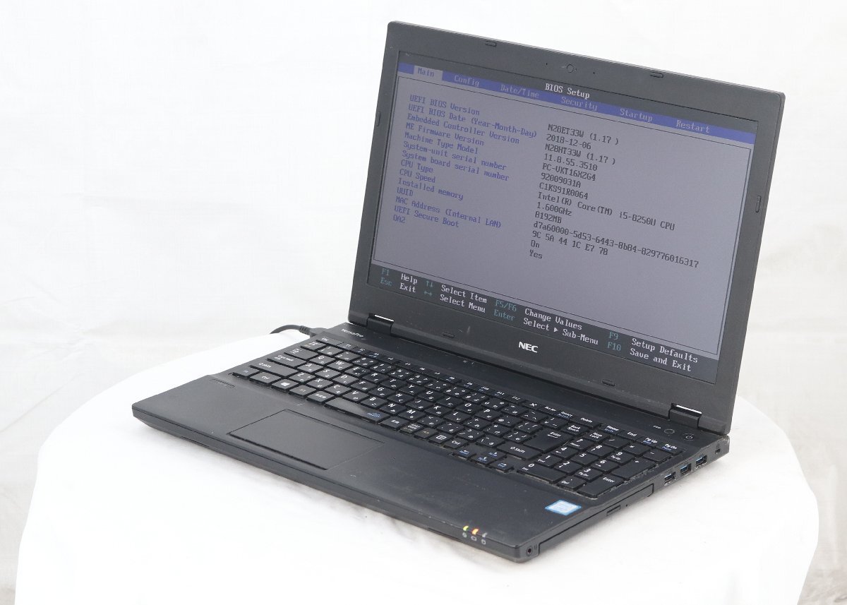 NEC PC-VKT16XZG4 VersaPro VX-4　Core i5 8250U 1.60GHz 8GB ■一部保証品