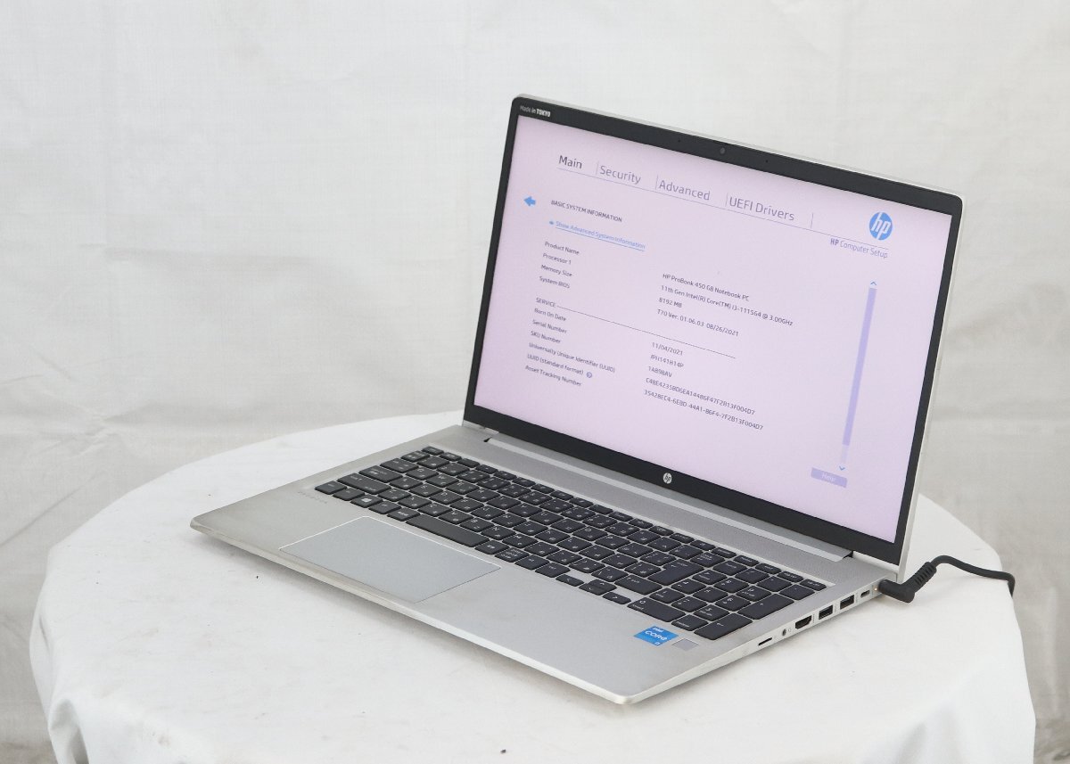 hp ProBook 450 G8 -　Core i3 1115G4 3.00GHz 8GB 256GB(SSD)■一部保証品