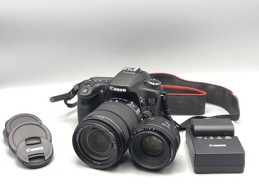 Canon EOS 70D EF-S 18-135mm 1:3.5-5.6 IS STM EF 50mm 1:1.8Ⅱ デジタル一眼レフカメラセット■一部保証品