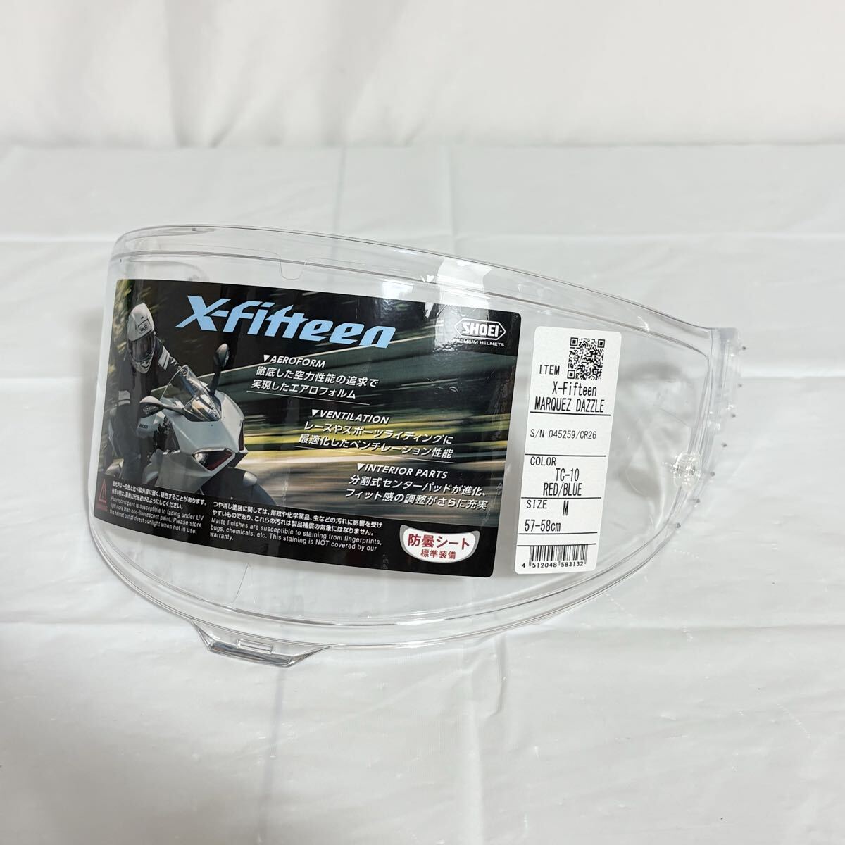 SHOEI ショウエイ クリアシールド シールド CWR-F2 バイク ヘルメットX-Fifteen MARQUEZ DAZZLE