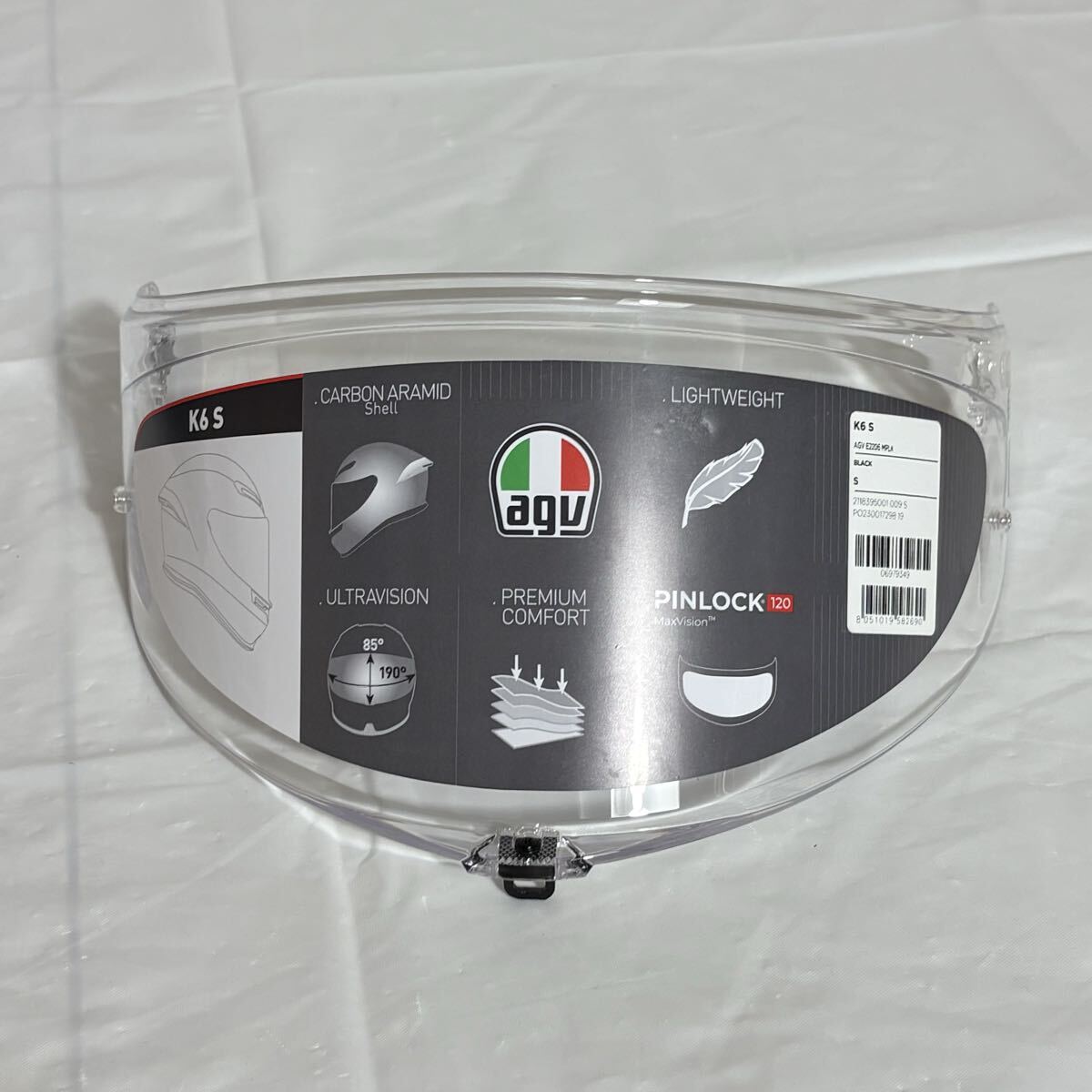 agv シールド k6s クリアシールド バイク用品　ヘルメット クリア