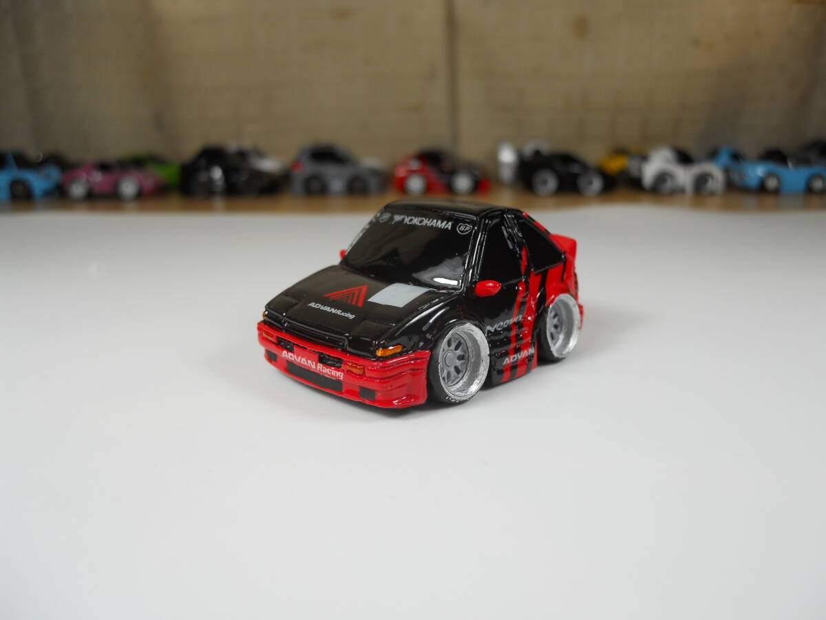 カスタムミニカー　トヨタ　スプリンタートレノ　AE86 BBS レッドⅡ　01