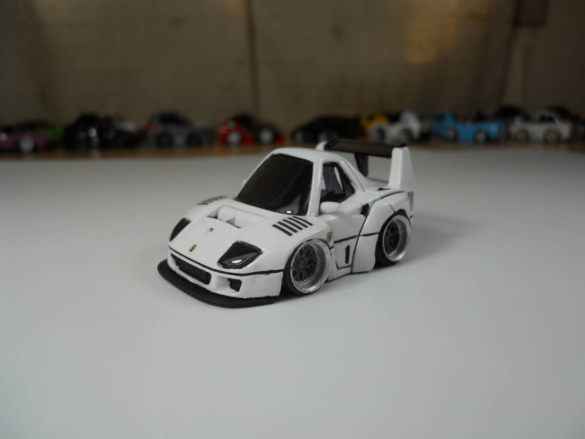 カスタムミニカー　フェラーリ　F40 ワイドボディ　BBS ホワイト　10
