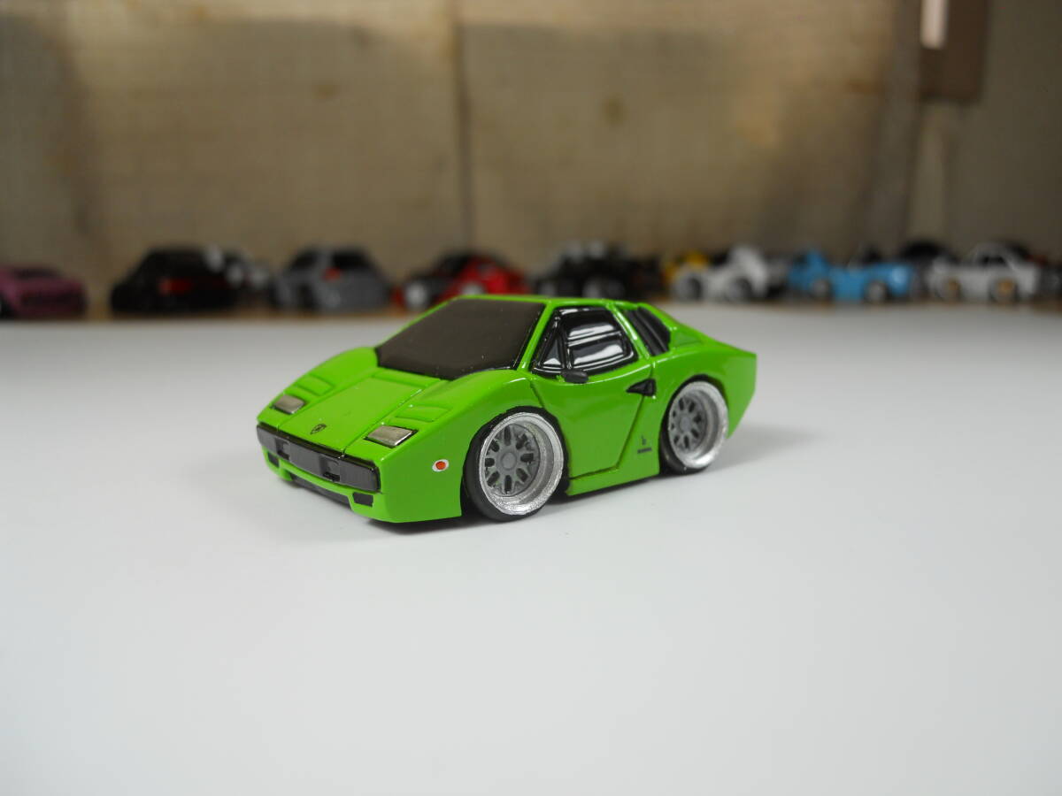 カスタムミニカー　ランボルギーニカウンタック　LP400 BBS ライムグリーン　18