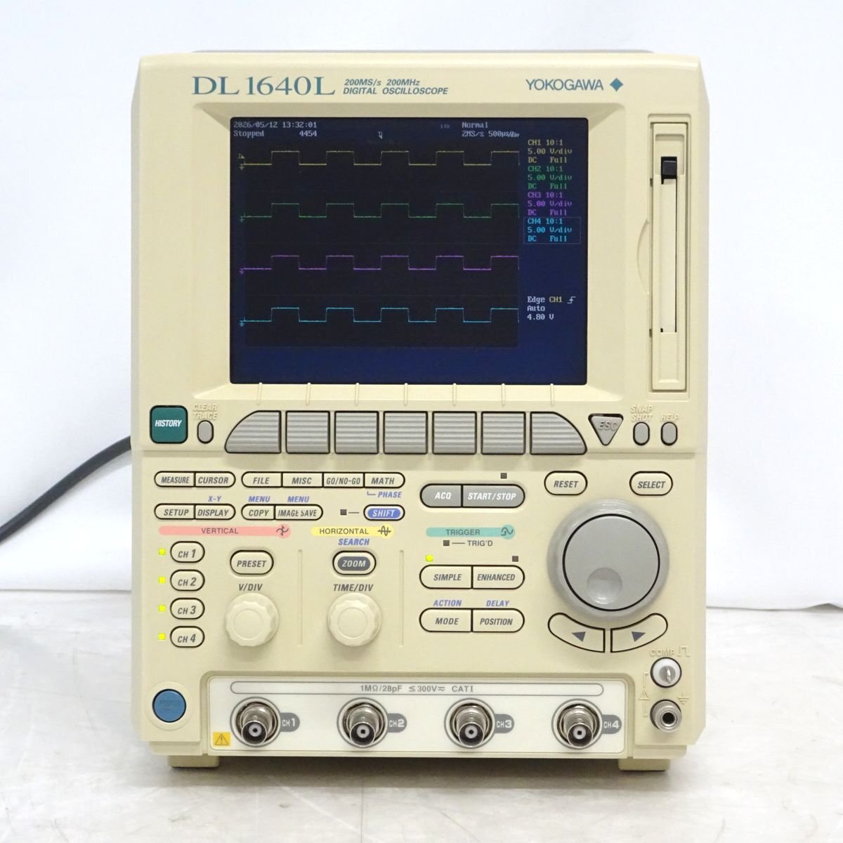 YOKOGAWA 横河 DL1640L 4ch/200MHz デジタルオシロスコープ【中古/4ch計測同調】#450270