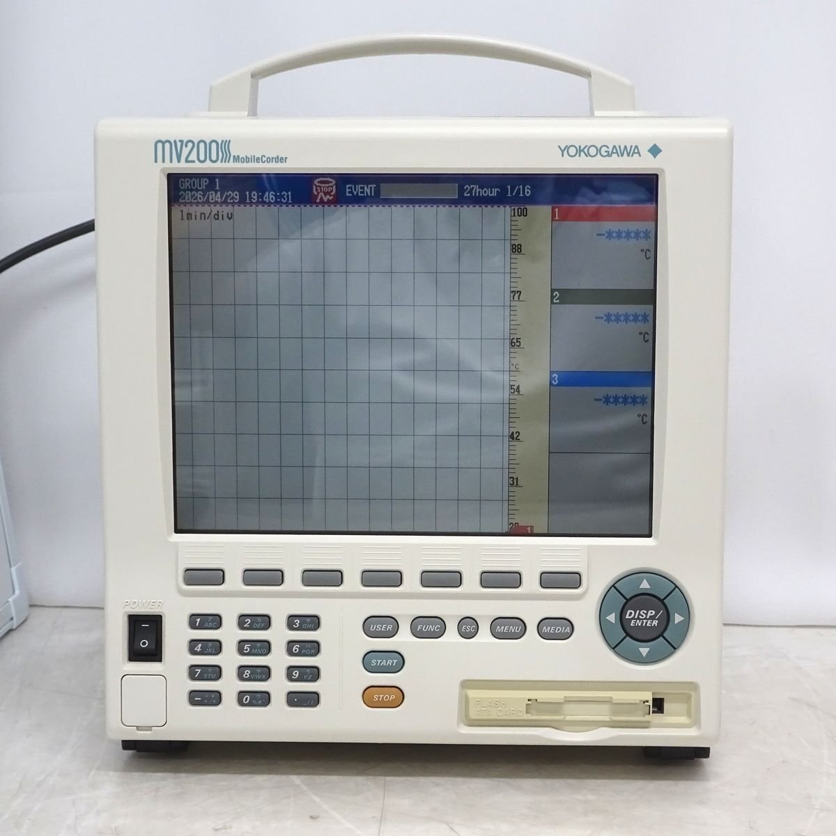 YOKOGAWA MV200 Mobile Corder （MV230-3-1-2-1M） 横河電機 モバイルコーダー【中古/通電のみ/ジャンク品】#447144