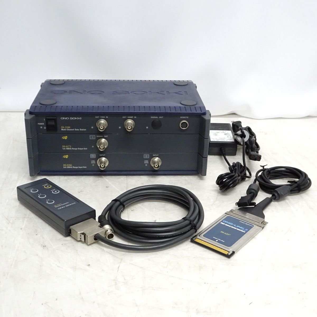 ONO SOKKI DS-2100 小野測器 マルチチャンネル データステーション（DS-0273/DS-0266 構成）【中古/通電のみ現状品】#450266