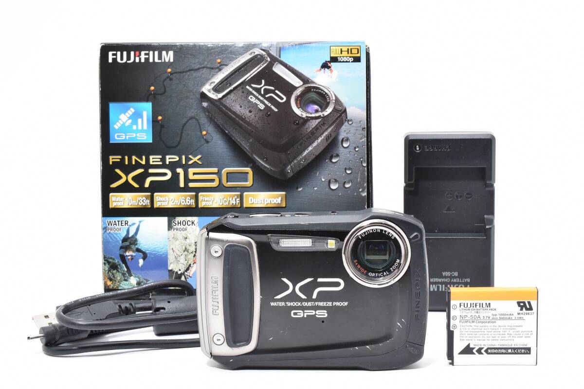 FUJIFILM Finepix XP150 ブラック フジフィルム コンパクトデジタルカメラ #4465
