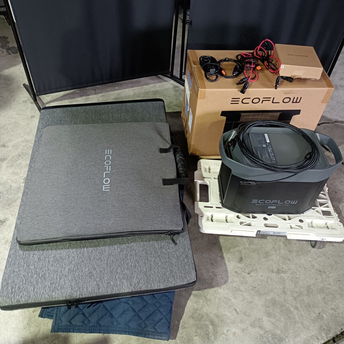 y041505fk EcoFlow エコフロー大容量ポータブル電源 DELTA 2 Max EF-DL-H2MS EFD350 【ソーラーパネル×2セット】 