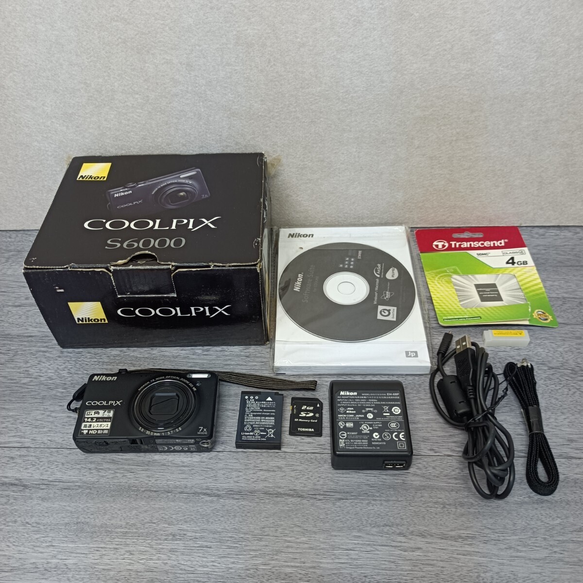 y060301fk Nikon COOLPIX S6000 本体 デジカメ デジタルカメラ バッテリー SDカード付