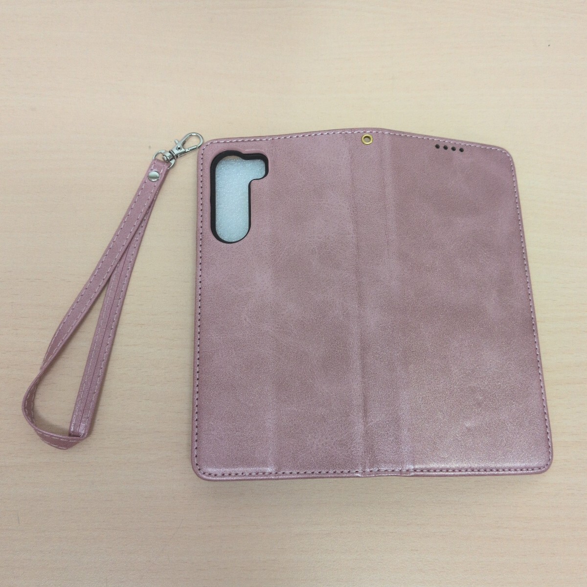 y060606g Nubia S 5G スマホケース 手帳型 レザー ピンク ストラップ付き