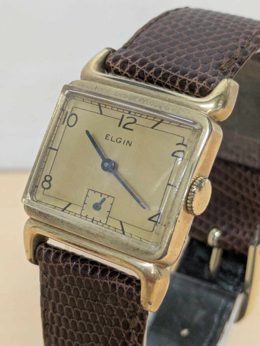 y052109f エルジン アンティーク 腕時計 レディース 不動品　