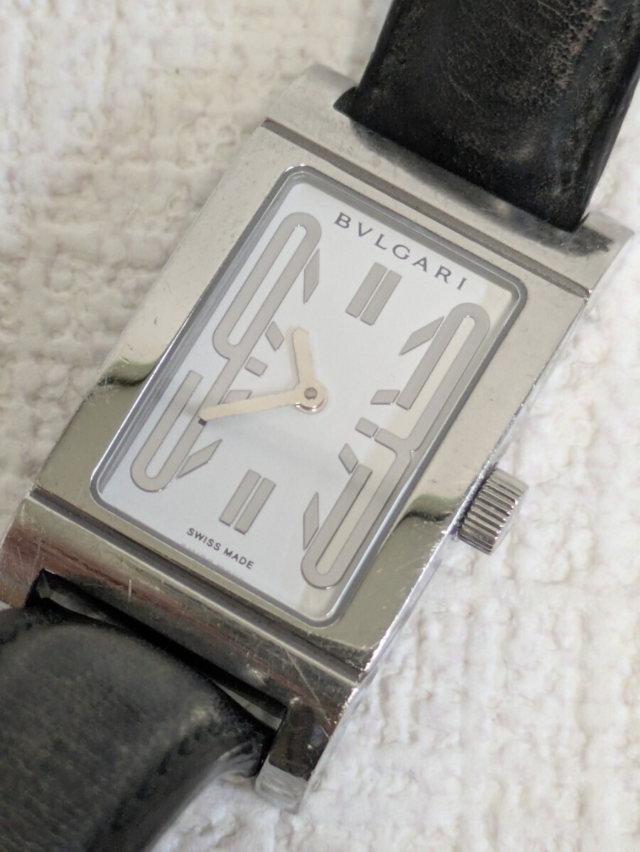 y052104f ブルガリ レッタンゴロ RT39S ホワイト文字盤 レディース腕時計 可動品