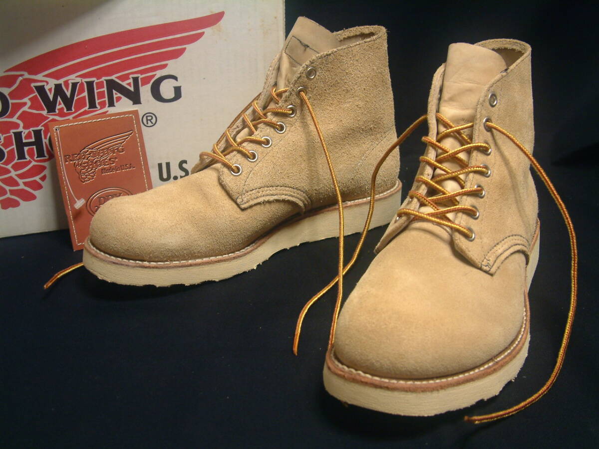 廃盤! 2000年生産 旧刺繍製羽タグ 箱付 8E 8167 スエード Red Wing Shoes Irish Setter Boot Made in U.S.A 2000 プレーントゥ / 検 8173 