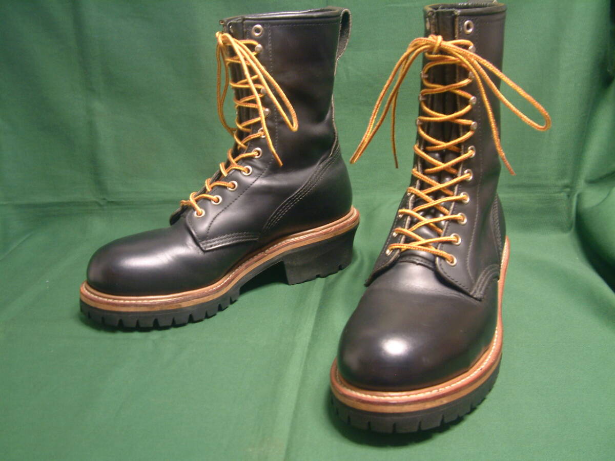 廃盤! 2001年生産 8 1/2D 旧刺繍製羽タグ PT99 2218 RED WING LOGGER BOOT Made in USA 2001 