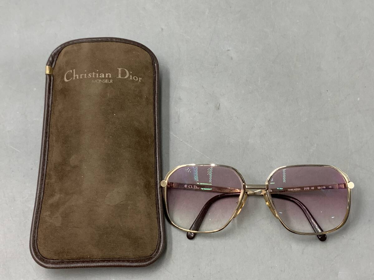 6B/B368　Christian Dior Monsieur サングラス　ビンテージ　2170　40　56ロ16　130　ケース付　現状/未確認　60サイズ