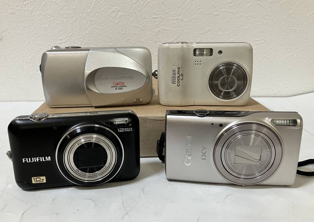 【32819】デジタルカメラ　ジャンク品　4点まとめ FUJIFILM　富士フィルム　Canon　Olympus　Nikon　デジタルカメラ　