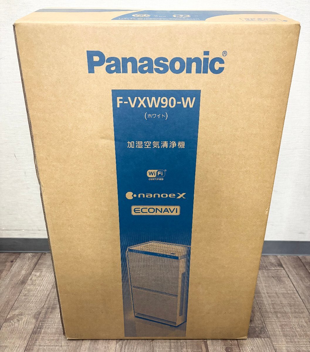 サ) [未使用] Panasonic パナソニック 加湿空気清浄機 F-VXW90 ナノイーX搭載機種 ホワイト/白色 ※確認のため開封済み