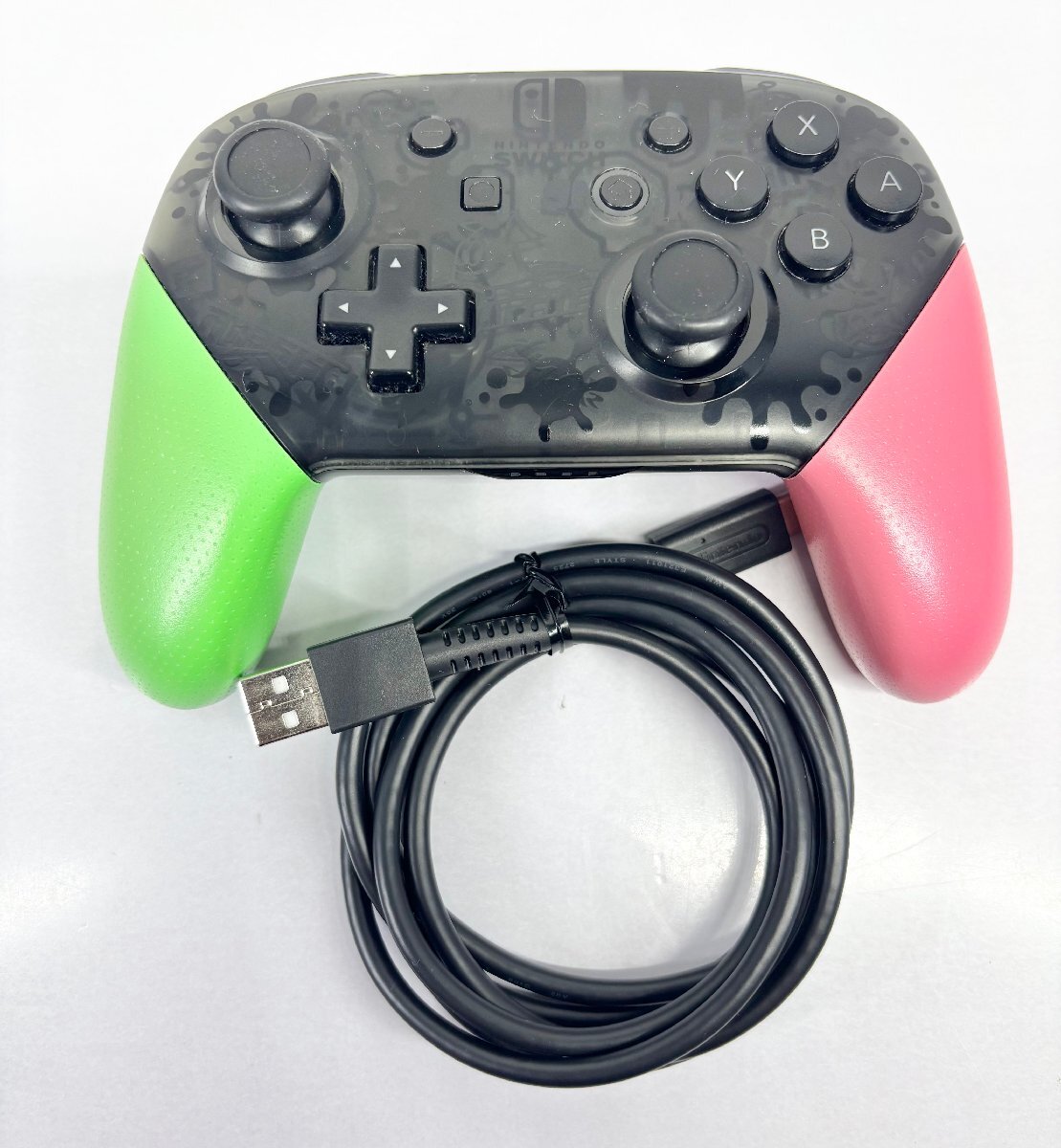 サ) 動作簡易確認済み Nintendo Switch スプラトゥーン2 Pro コントローラー HAC-013