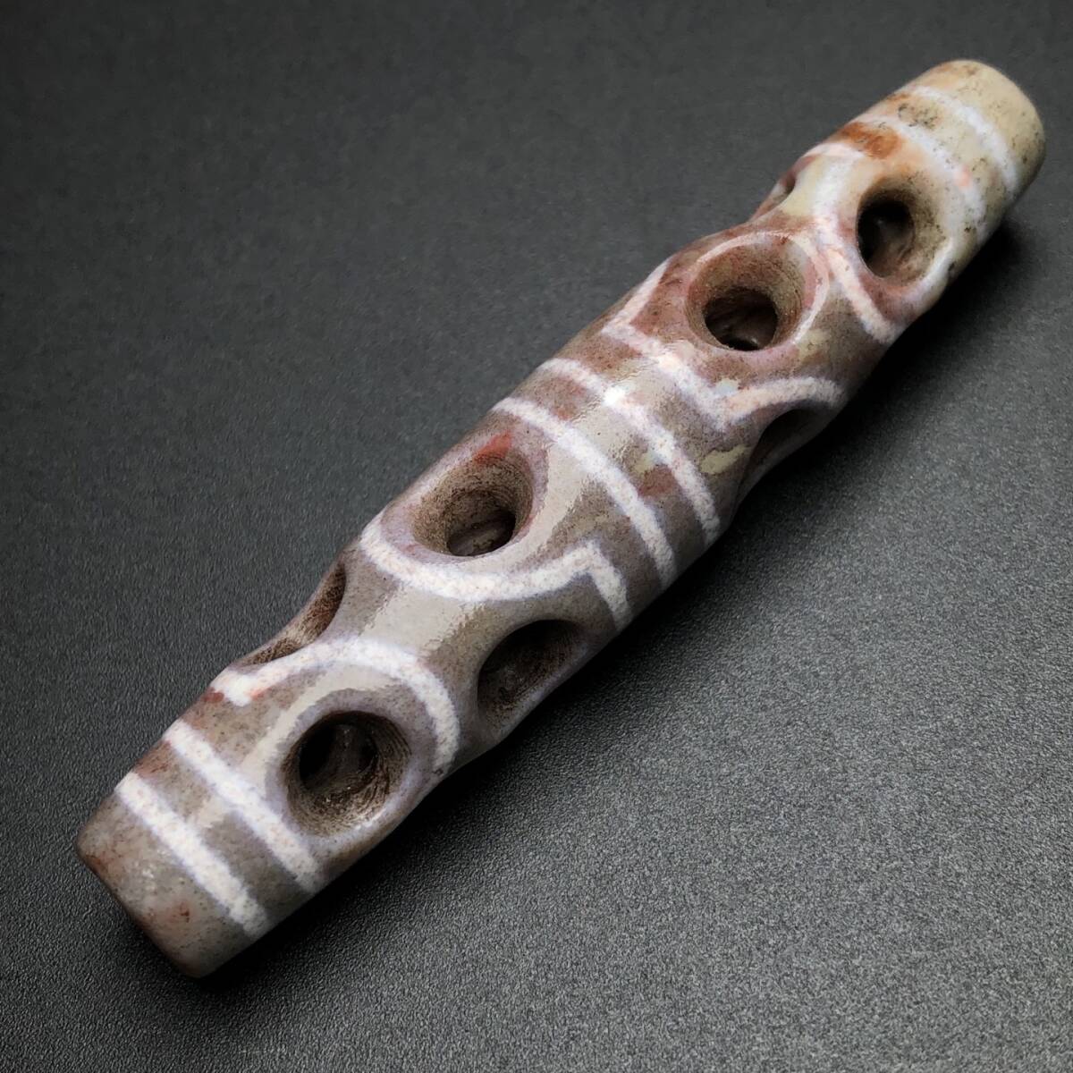 旧蔵 古瑪瑙彫 高油 朱砂 十六眼天珠 根付 風水開運 古美術 古美味 中国古玩 骨董品 時代物 稀少唐物
