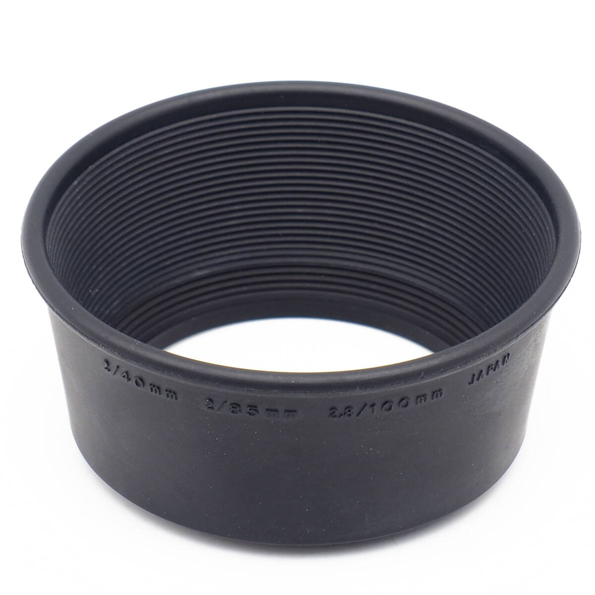 OLYMPUS OM-SYSTEM ZUIKO AUTO-S 40mm F2 AUTO-T 85mm F2 100mm F2.8 用 ラバーフード 49mm ねじ込み オリンパス純正 Hood MADE IN JAPAN