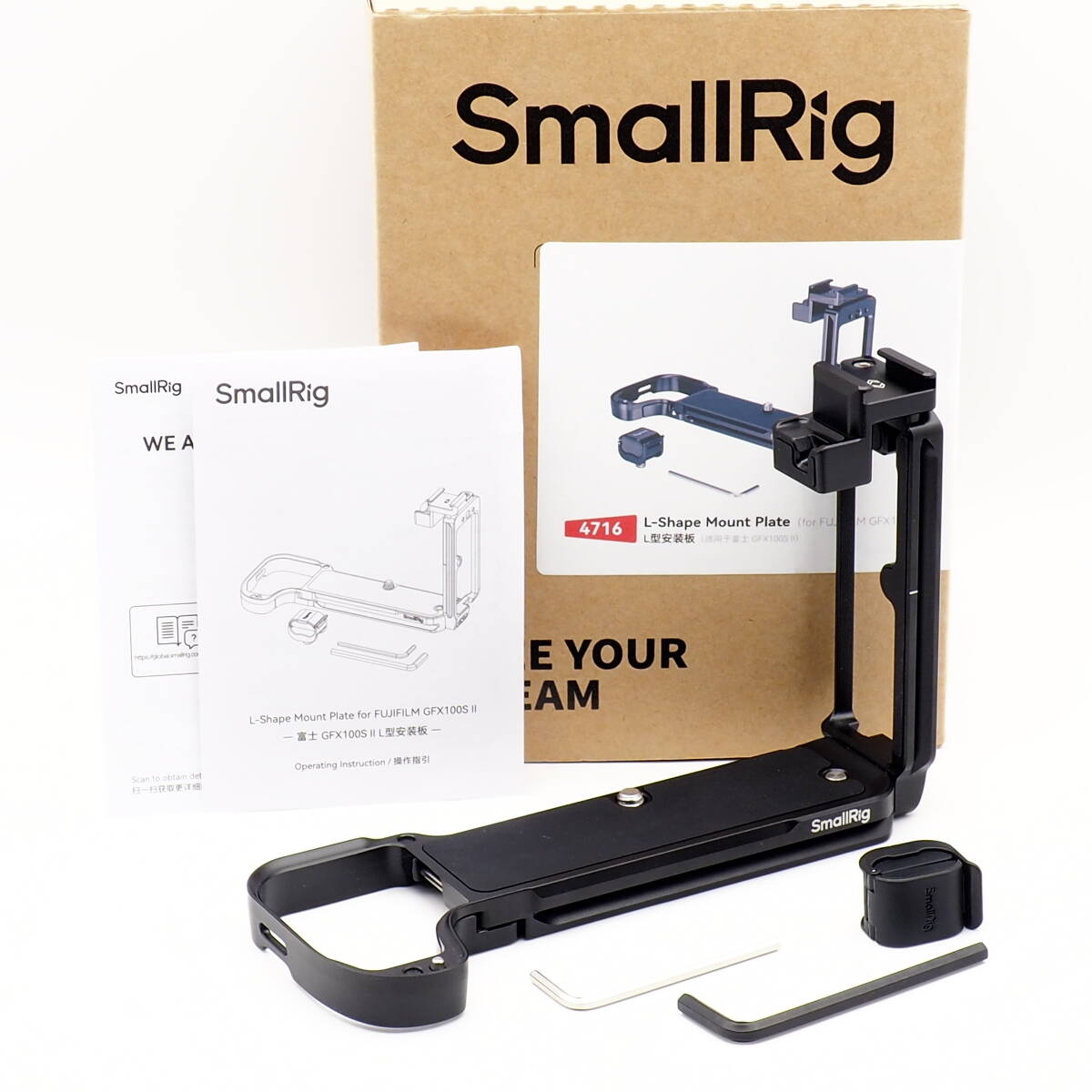 SmallRig 4716 for FUJIFILM GFX100S II GFX100S GFX50S II L型ブラケット カメラケージ リグ アルカスイスQRプレート対応 コールドシュー