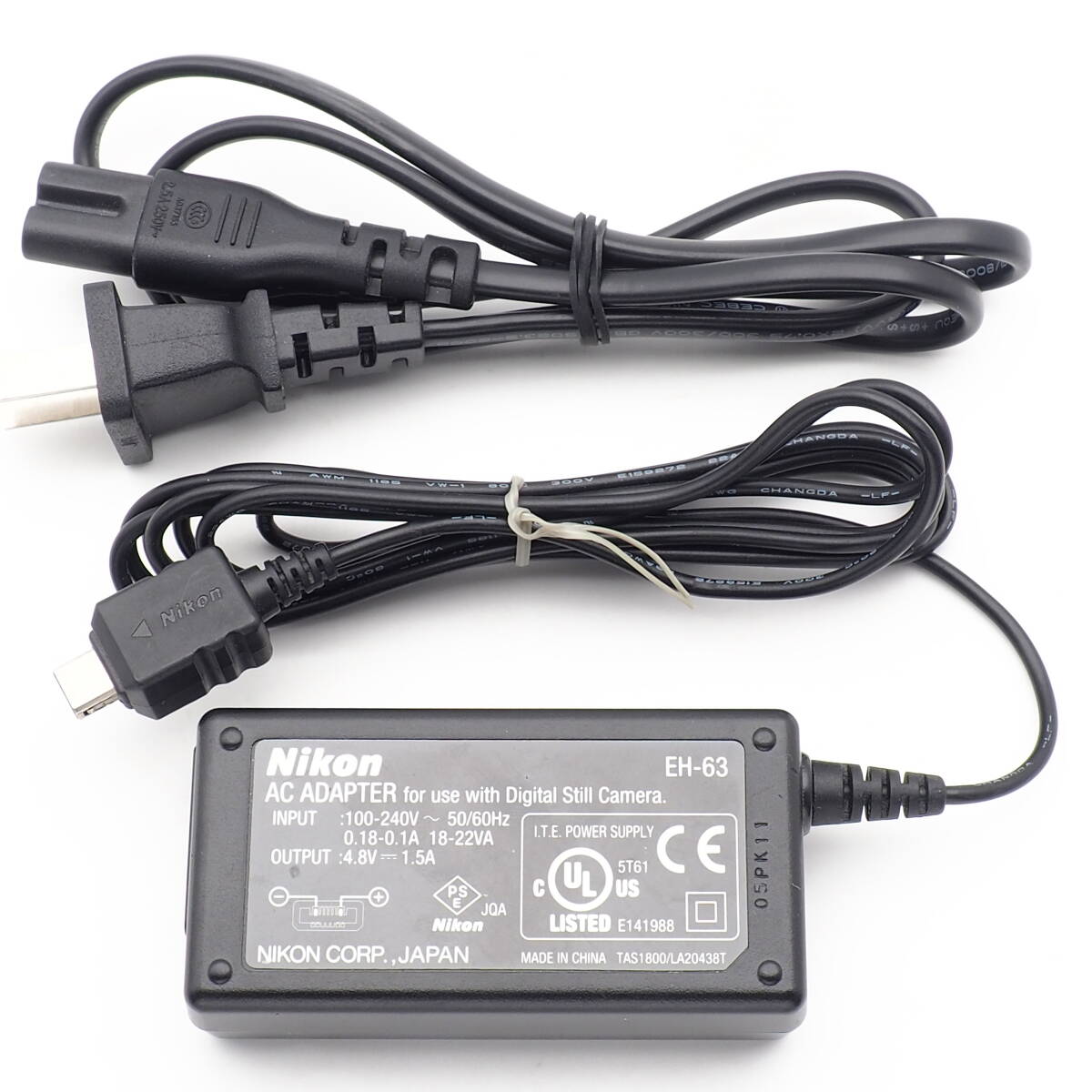 Nikon AC ADAPTER EH-63 for COOLPIX S1 S2 S3 S52 S52C S60 S610 S610C クールピクス ACアダプター 