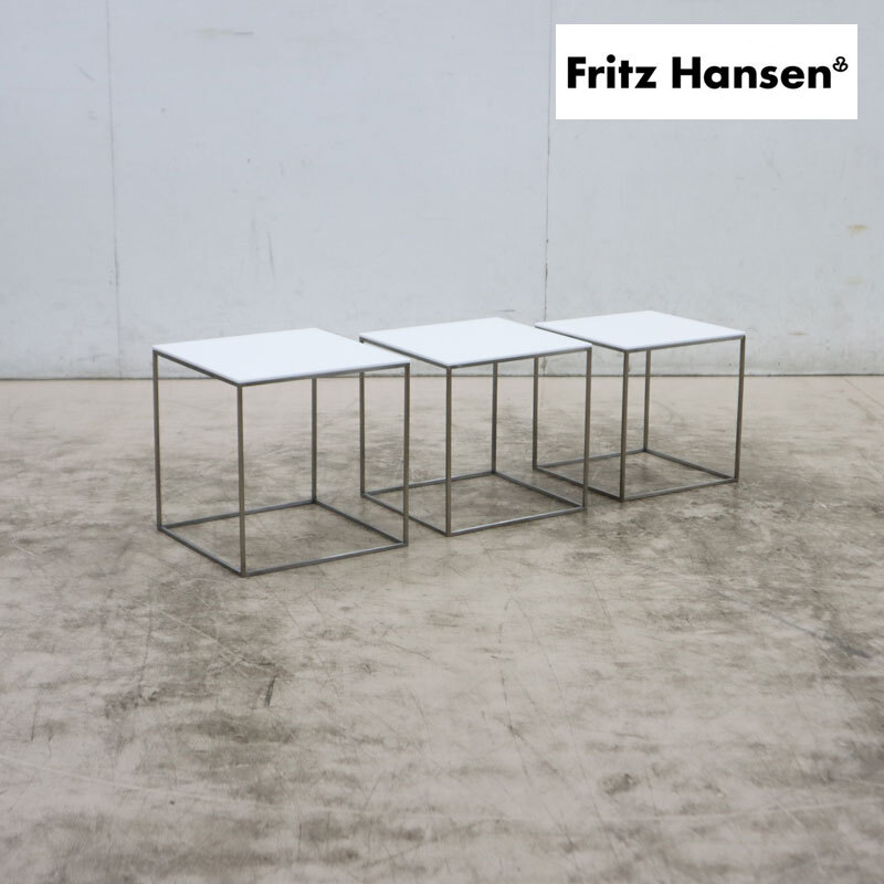 ◆展示品◆ Fritz Hansen フリッツ・ハンセン PK71 サイドテーブル ミニテーブル/ネストテーブル ホワイト ポール・ケアホルム 37万 ②