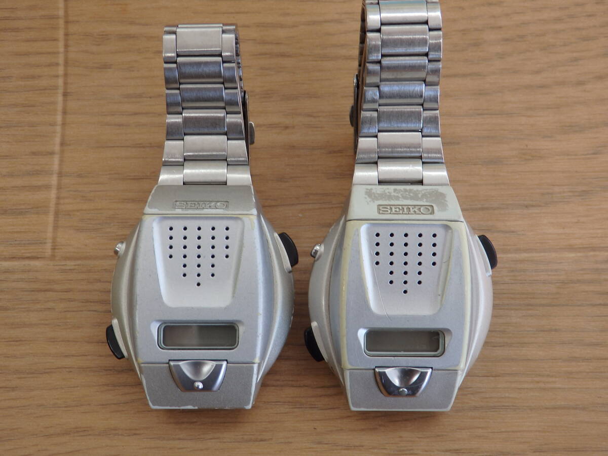 ☆　セイコー　音声デジタルウォッチ　A８６０-４０００/４００１　QZ　盲人　２点　メンズ腕時計　☆　