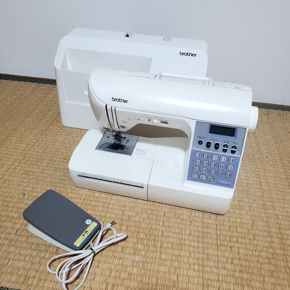 brother ブラザー FERIE Ⅱ ミシン 通電確認済み CPS72 フットコントローラーあり人気 希少品 手工芸 ハンドクラフト 裁縫 アンティーク