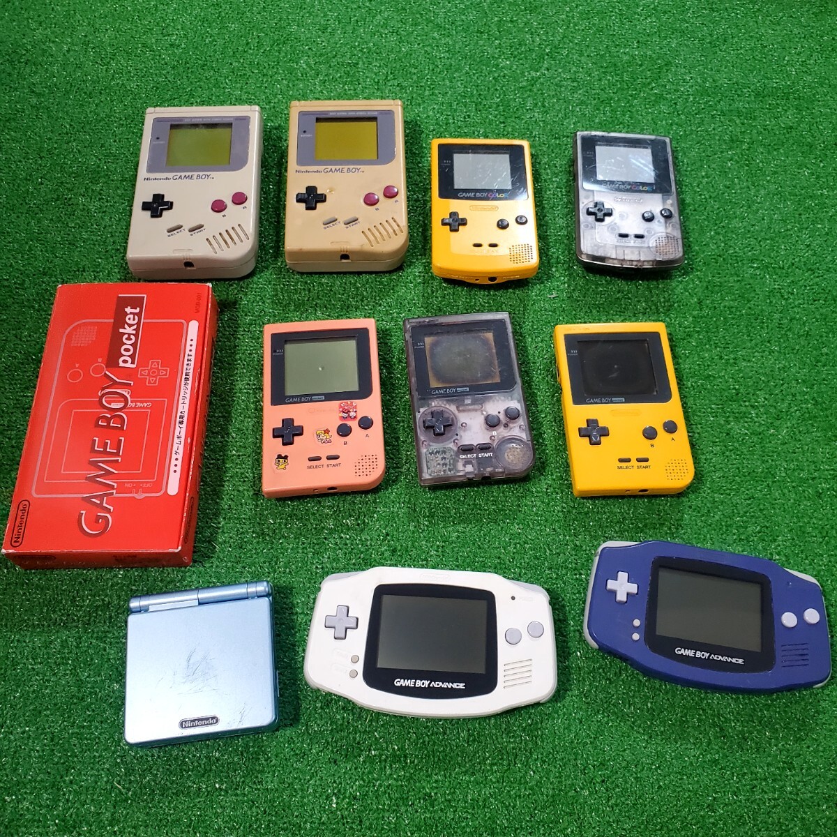 GBA SP ゲームボーイアドバンス 初代GAME BOY ゲームボーイ GAMEBOY COLOR カラー pocket ポケット 本体 まとめ売り 10台 ゲーム機器