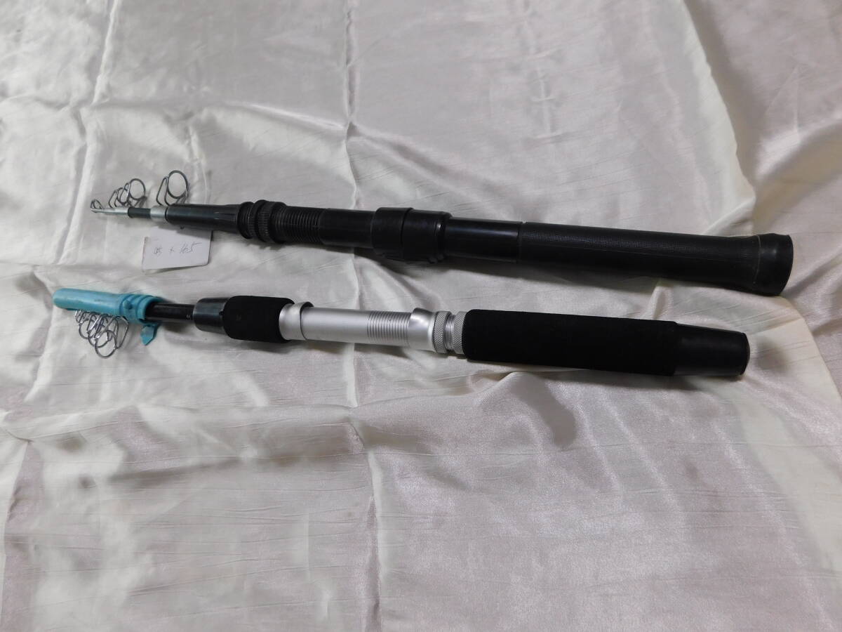 ★＞＞コンパクトロッド　2本　正常に使えます　リール２個付き（リールUSEDは正常に使えるものとします）　USED　　