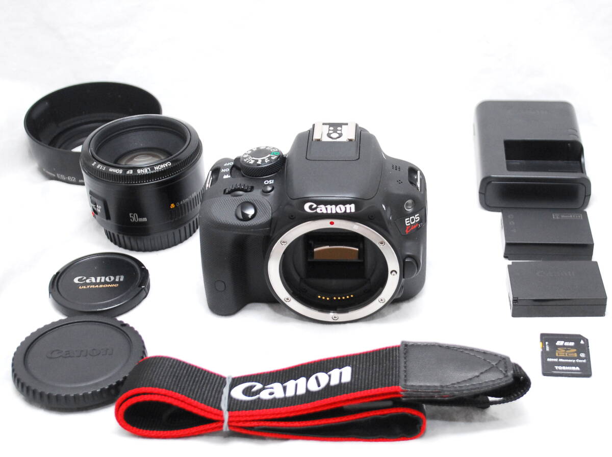 【新品同様の超美品 2000ショット・豪華セット】Canon キヤノン Kiss X7 EF 50mm F1.8 Ⅱ