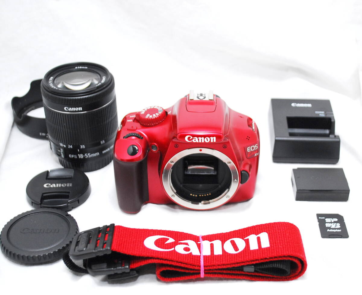 【新品級の超美品 2000ショット・SDカード付き】Canon キヤノン Kiss X50 EF-S 18-55mm STM