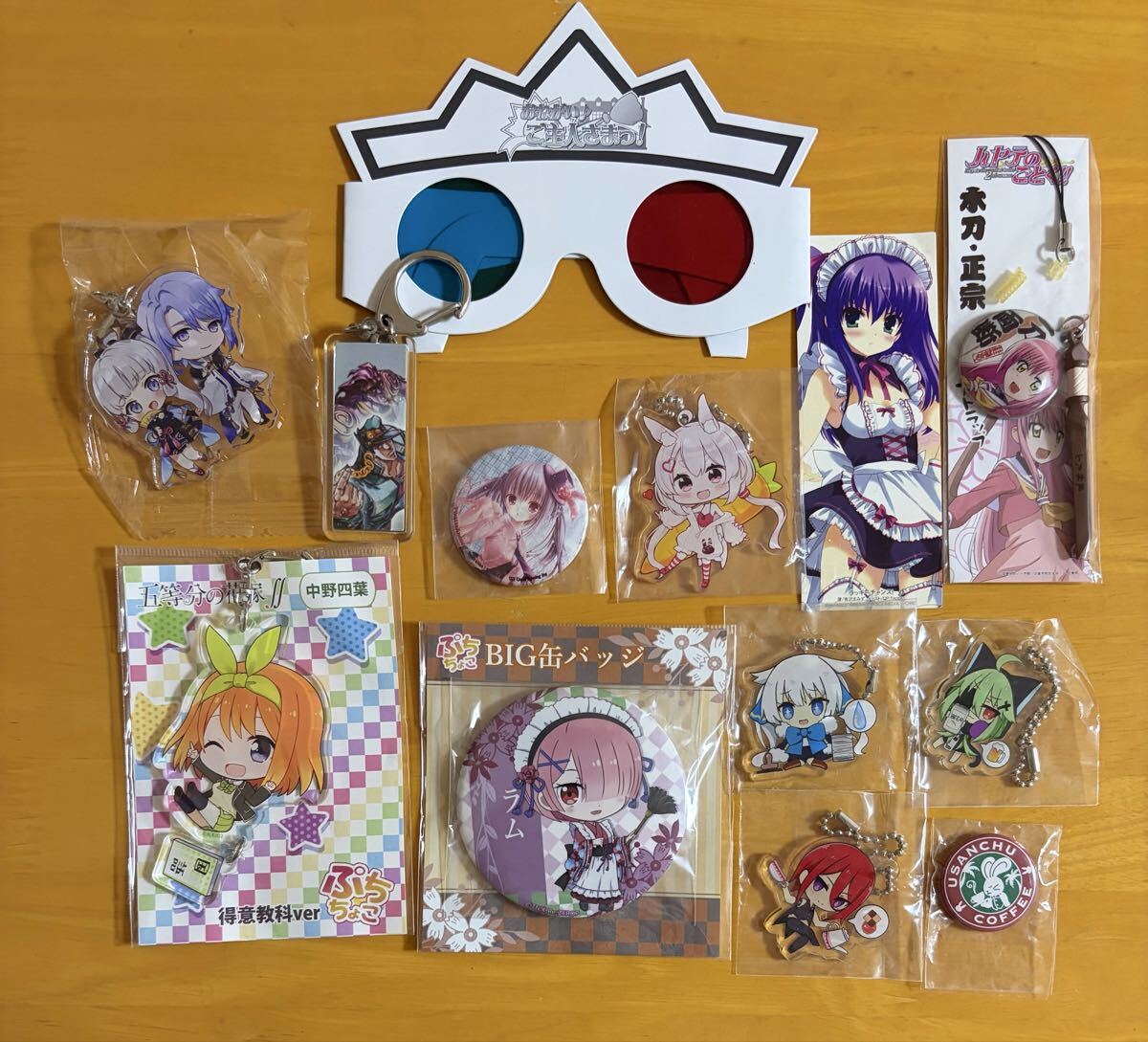 ジャンク 現状 キーホルダー 缶バッジ まとめ 五等分の花嫁 リゼロ ハヤテのごとく てぃんくる