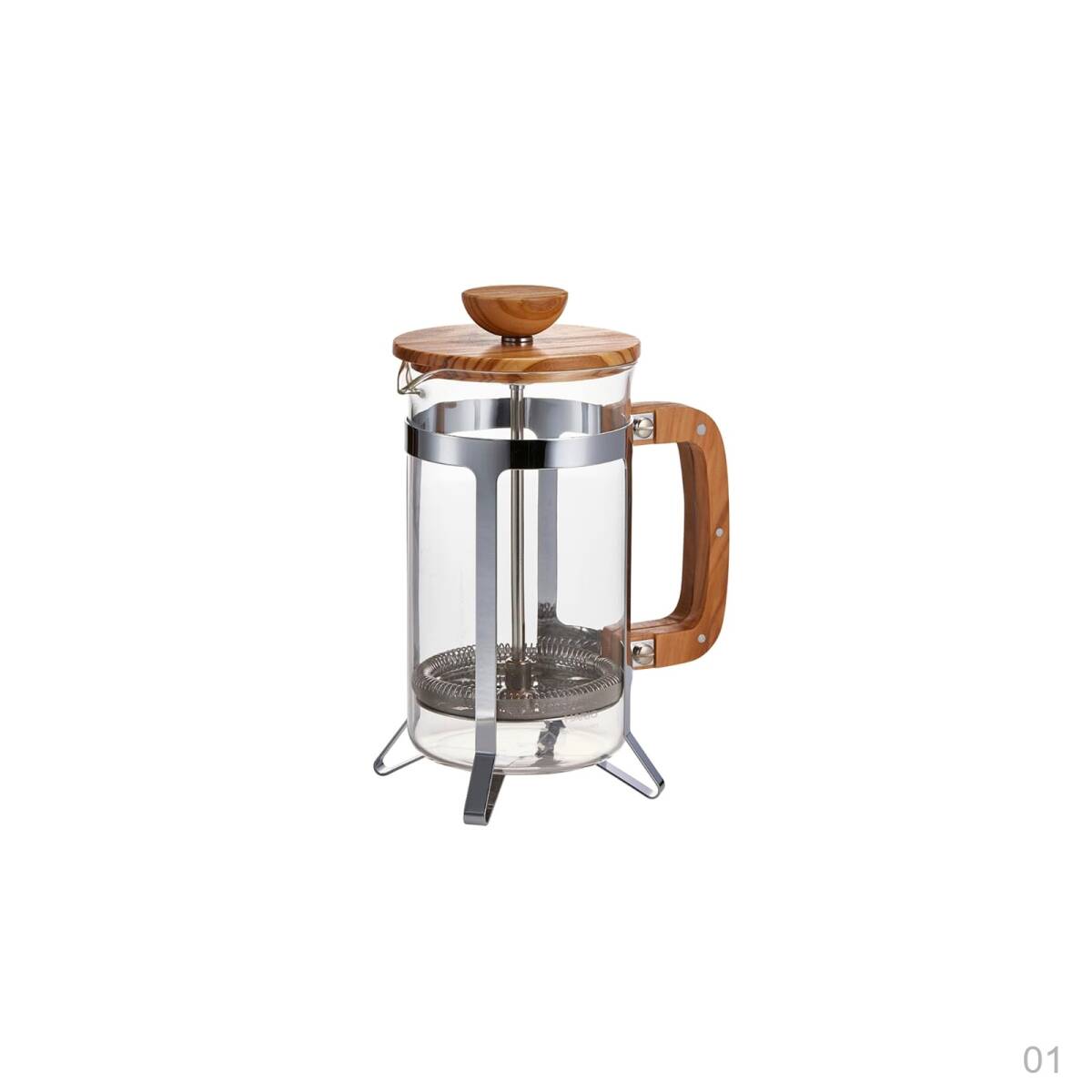 【新品】カフェプレス・ウッド HARIO(ハリオ) フレンチプレス プレス式コーヒー 耐熱ガラス オリーブウッド 4杯用 実用容量600ml ギフト 38