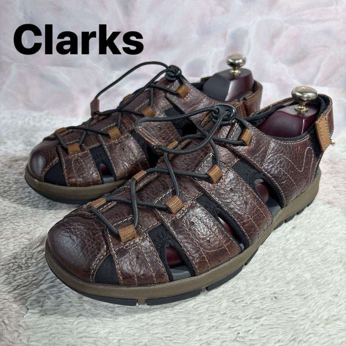 Clarks クラークス Brixby Cove フィッシャーマン グルカ サンダル ブラウン UK9