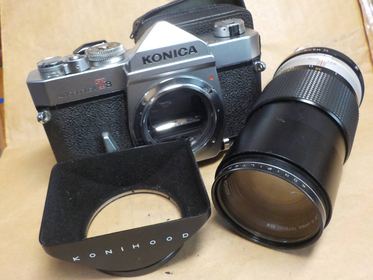 コニカ　オートリフレックスT3 ヘキサノンAR135mm/3,2 ジャンク品