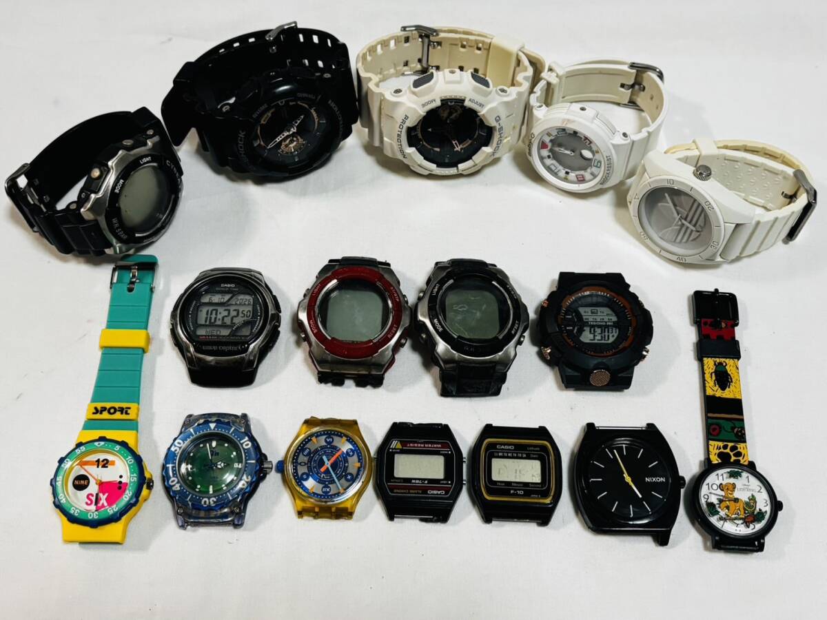 ○1円〜G-SHOCK Baby-G CASIO CITIZEN デジタル アナログ腕時計 16点まとめ ヴィンテージ