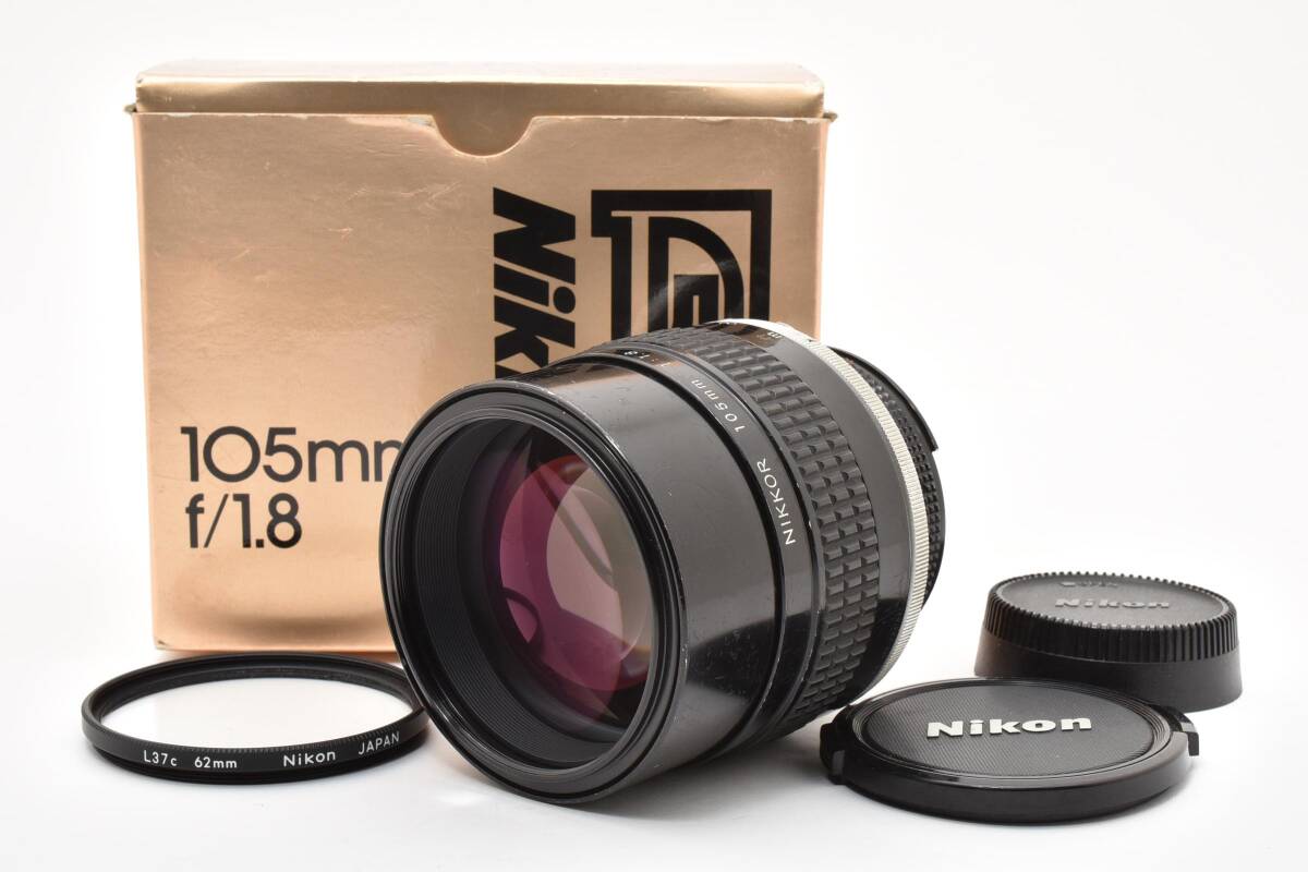 Nikon NIKKOR 105mm 1:1.8 レンズ ニコン　元箱付き　#06013