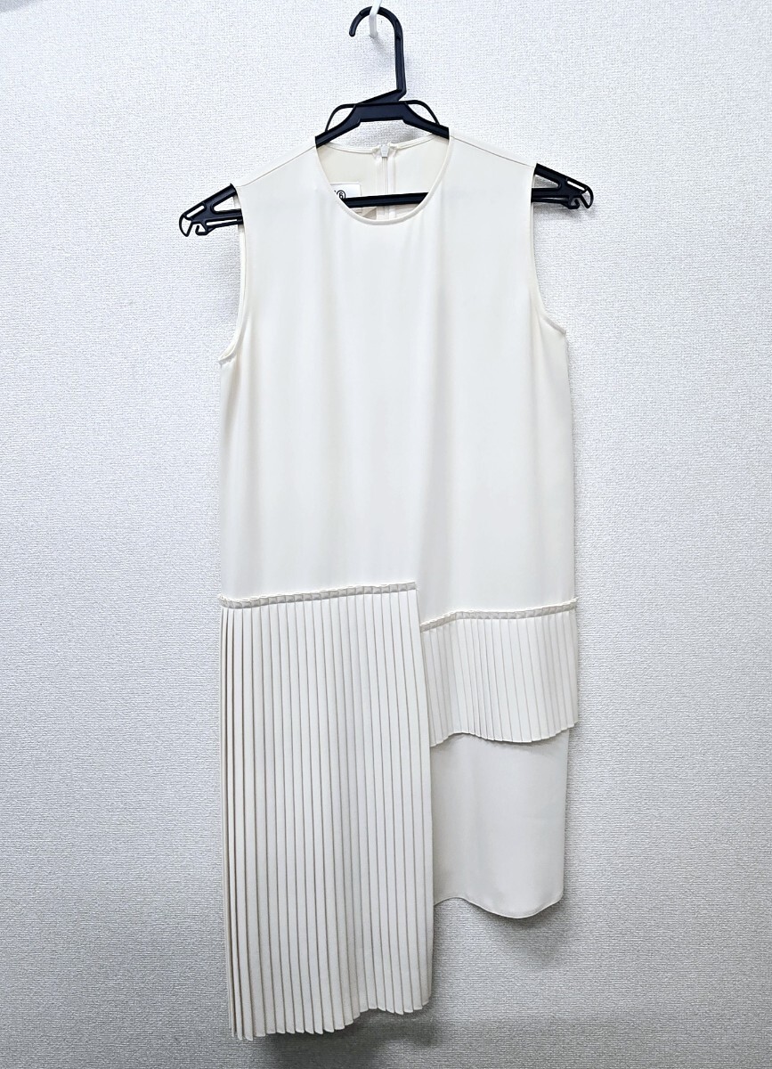 k【美品 1円スタート】MM6 Maison Margiela メゾンマルジェラ プリーツ ミニドレス ワンピース サイズ36