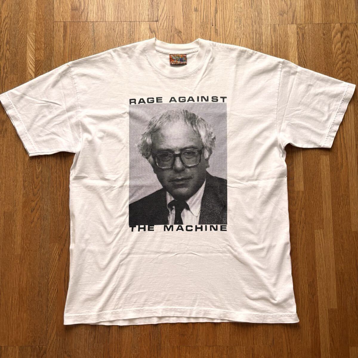 日本未発売 RAGE AGAINST THE MACHINE バニーサンダース Tシャツ XL COME TEES ヴィンテージ バンドTシャツ 手刷り 極少生産 応援ライブ