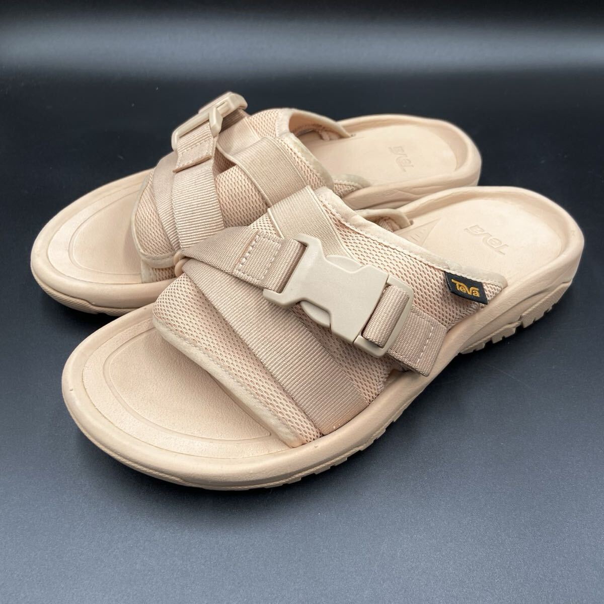 【TEVA(テバ)/W ハリケーン バージスライド】通気性抜群快適なフィット感高品質スポーツサンダル！ピンクベージュ/24cm/衝撃プライス！6/9