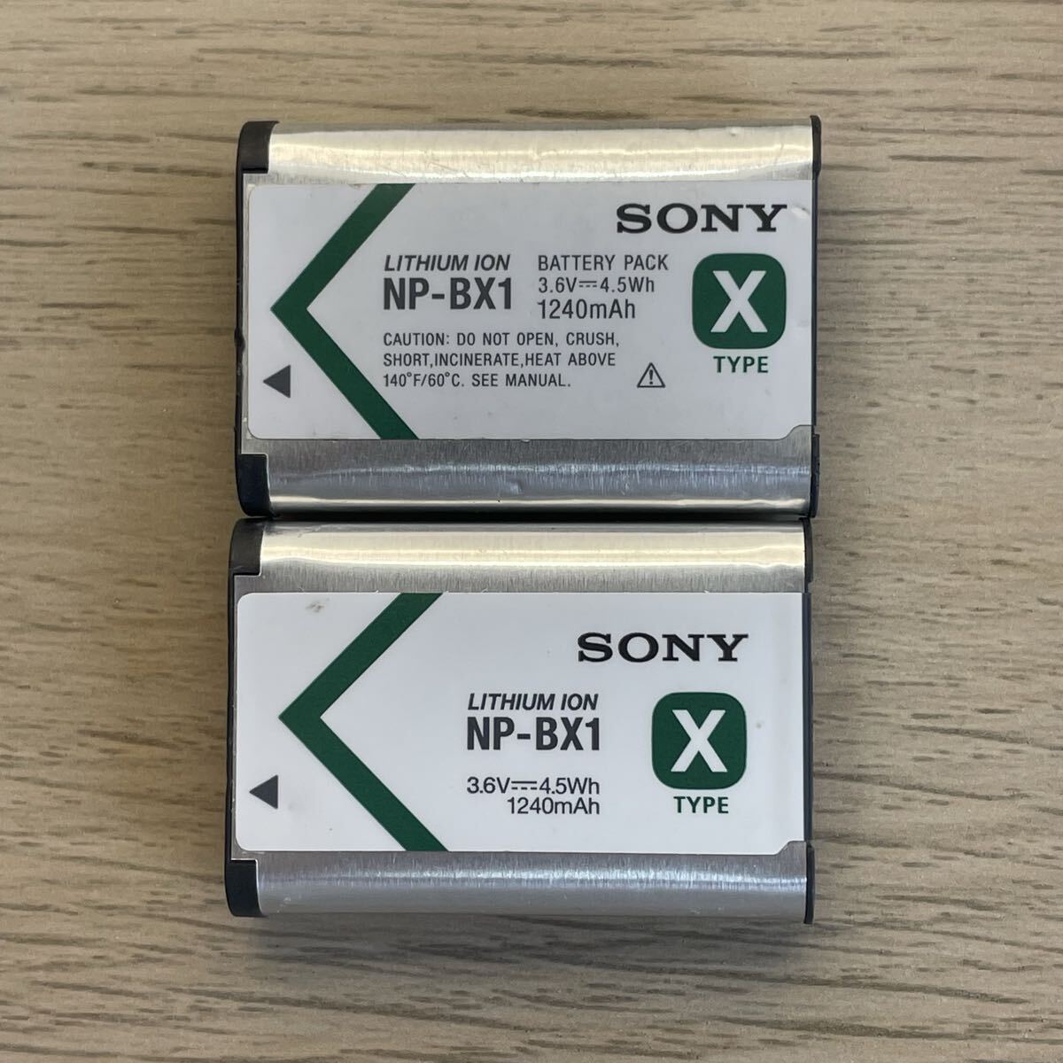 2個セット/残量十分！【動作確認済】送料無料　匿名配送　返金保証　ソニー sony 純正 バッテリー NP-BX1 満充電後計測　