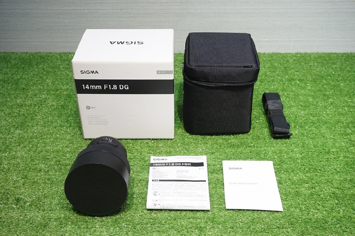 [SK][E6988360] SIGMA シグマ 14mm 1:1.8 DG for Nikon 一眼カメラ用 超広角レンズ 元箱、MANUAL、ケース付き