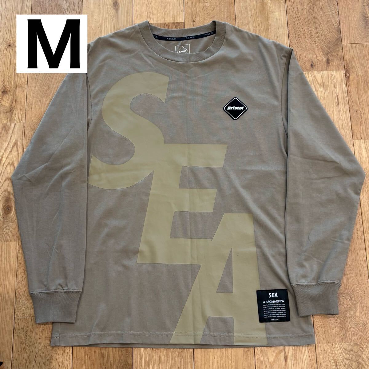 【希少】F.C.Real Bristol x WIND AND SEA カーキ FCRB ブリストル ウィンダンシー エンブレム ロンT ロングスリーブ