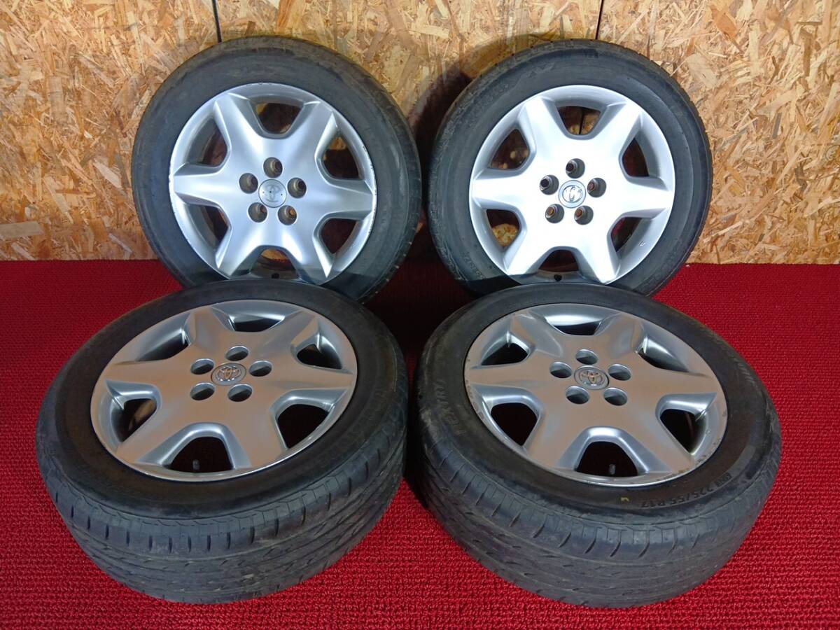 トヨタ セルシオ 30後期 純正 17×7.5J 5H/114.3 ブリヂストン NEXTRY 225/55R17 タイヤ付4本 中古 売切!!